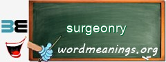 WordMeaning blackboard for surgeonry
